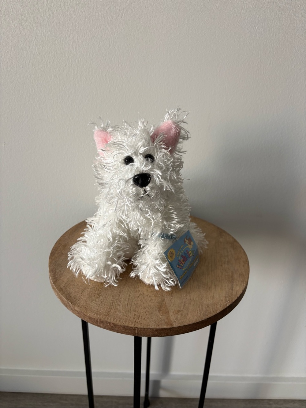 NWT Webkinz White Terrier Plush Stuffed Animal Ganz HM106 Retired Unused Code